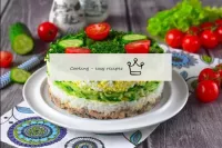 Canned fish salad with rice and egg...