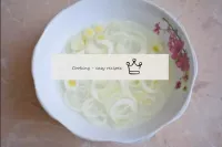 Place the chopped onions in a deep plate and pour ...