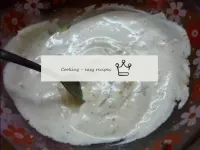 For dressing: mayonnaise, ajiku and garlic (finely...