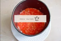 Coloque los tomates cortados en la siguiente capa....