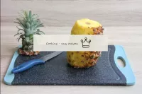 Clean the fresh ripe pineapple in any convenient w...