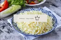 Swan fluff salad with peking cabbage...