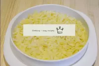 Potatoes are cooked-cooled-peeled, eggs are peeled...