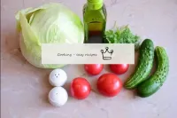 How to make a fresh cabbage salad with cucumbers a...