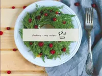 Salada coroa de natal...