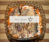 Put sprats on the carrots, which can be lightly gr...