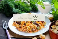 Korean carrot bean salad with breadcrumbs...