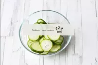 Cut the cucumber into semicircles or, if small in ...