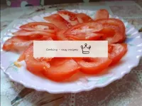 Cut tomatoes to garnish (whomever you like). And d...