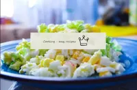 Beijing cabbage salad crab sticks cucumber corn...