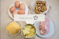 How to make chicken breast salad with pineapples a...