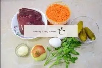 How to make a salad with liver and Korean carrots?...