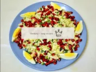 Salad with peking cabbage and pomegranate...