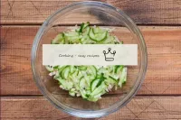 Rinse fresh cucumbers with cold water and dry with...