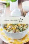 Serve the finished salad with tuna and canned corn...