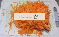 Grate carrots on a coarse grater. Add to plate. ...