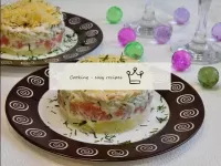 Salada de semga debaixo do casaco...