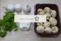 How to bake champignons with mayonnaise and garlic...