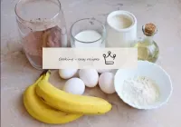 How to make a chocolate banana cake? Prepare the n...