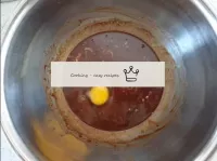 Add one egg at a time and mix. ...