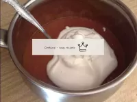 Beat the cream with a mixer. Beat the proteins int...