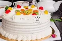 Italian cake Sicilian cassata is ready. ...