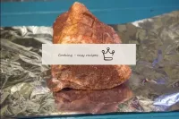 Transfer the meat to a sheet of foil folded double...