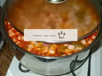 Cover the saucepan with solyanka, let it simmer ov...