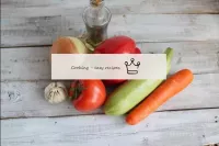 Подготовьте слдеующий набор продуктов: морковь, ка...