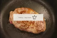 Next, continue frying the steak until you have the...
