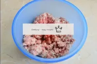 Add salt and spices to the minced meat to taste. S...