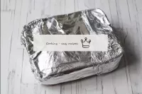 Cover the shape with foil, trying to prevent the f...