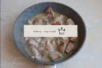 Then add some hot water to the meat and cover the ...