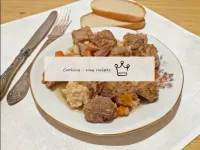Pork with onions and carrots...