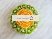 Ich habe den Kiwi-Kuchen mit Orange und die Seiten...