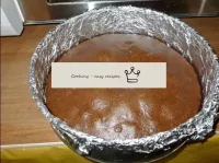 After 40 minutes, remove the baked cake from the o...