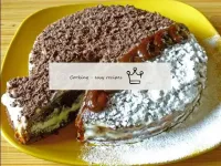 Cake prince with cream on sour cream and condensed...