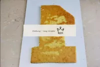 Cut the number 1 from the cakes according to the s...