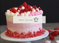 Raspberry strawberry cake...