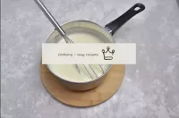 The result is a smooth, shiny, very tasty custard....