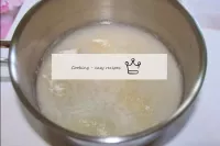 Gelatine 0, 5 einem Glas kalten Wassers für 30 Min...