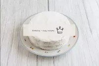 Collect the whole cake in this way. Top and side c...