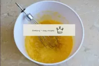 Then stir honey mixture in to the eggs and put eve...