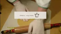 Lubricate the rolling pin with vegetable oil, roll...