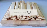 Bake the strips in an oven heated to 220 degrees u...