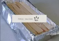 Cover the mold with film or foil so that the edges...