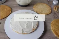 Assemble the cake by blurring the cake with the ca...