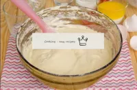 Gently mix the dough with a spatula or whisk. ...