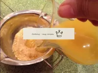 Gelatina encher suco de laranja e deixar engordar ...