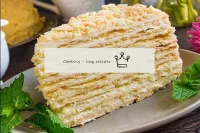 Pastel napoleón con crema plombir...